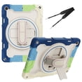 thumbnail image 1 of 3in1 Rotating Stand Case for iPad 9th 8th 7th Gen 10.2 inch 2021 2020 2019 with Hand/Shoulder Strap, Shockproof Rugged, Multicolor, 1 of 7