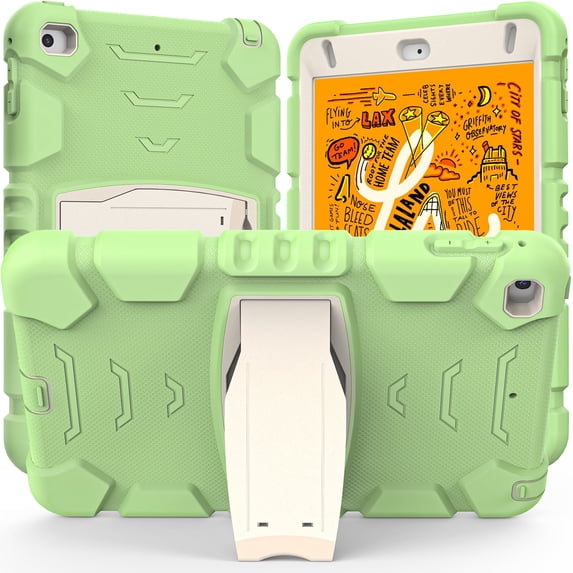 XYX Case for iPad Mini 5th/4th Generation 7.9 inch, Dual Layer Slim Heavy Shockproof Rugged Protective Cover Case with Kickstand (Matcha Green)
