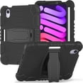 thumbnail image 1 of XYX Case for iPad Mini (A17 Pro) 7th Generation 2024 8.3 inch, Dual Layer Slim Heavy Shockproof Rugged Protective Cover Case with Kickstand (Black), 1 of 7