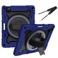 thumbnail image 1 of 3in1 Rotating Stand Case for iPad Pro 11 inch 4th/3rd/2nd Gen (2022/2021/2020) with Hand/Shoulder Strap, Shockproof Rugged, Blue, 1 of 7