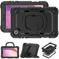 XYX For Lenovo Tab M8 4th Gen Case 8 Inch 2024/2023, 360 Rotating Shockproof Cover with Stand, Handle, Shoulder Strap, Black