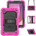thumbnail image 1 of For Lenovo Tab M8 4th Gen Case 8 inch 2024/2023, 360 Rotating Shockproof Cover with Stand, Screen Protector, Shoulder Strap, Rose, 1 of 7