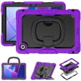 thumbnail image 1 of For Lenovo Tab TB-311XU/K10C TB-311FU Case 10.1 inch, 360 Rotating Shockproof Cover with Stand, Handle, Shoulder Strap, Purple, 1 of 7