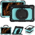 thumbnail image 1 of for Samsung Galaxy Tab S8/S7 Case 11 inch, 360 Rotating Shockproof Cover with Stand, Handle, Shoulder Strap (SM-X700/SM-T870), Sky Blue Panel, 1 of 7
