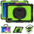 thumbnail image 1 of For Xiaomi Redmi Pad 2 11 inch 2025, 360 Rotating Shockproof Cover with Stand, Handle, Shoulder Strap, Lime Panel, 1 of 7