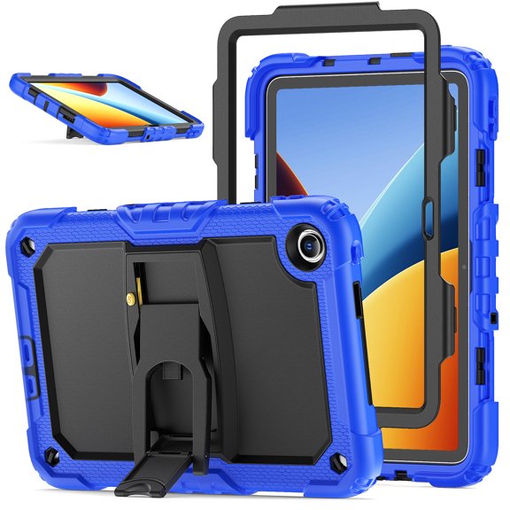 XYX for Xiaomi Redmi Pad 2 SE 2026 Case 9.7 inch, 3in1 Heavy Duty Shockproof Tablet Case with Stand, Shoulder Strap, Blue