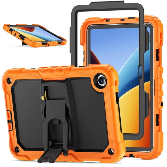 XYX for Xiaomi Redmi Pad 2 SE 2026 Case 9.7 inch, 3in1 Heavy Duty Shockproof Tablet Case with Stand, Shoulder Strap, Orange