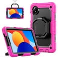 thumbnail image 1 of for Xiaomi Redmi Pad SE 8.7 inch 2024, 360 Rotating Shockproof Cover with Stand, Handle, Shoulder Strap, Rose, 1 of 7