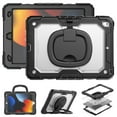 thumbnail image 1 of For iPad 9th/8th/7th Generation 10.2 inch Case, 360 Rotating Shockproof Cover with Stand, Handle, Shoulder Strap, Transparent, 1 of 7