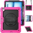 thumbnail image 1 of For iPad Air 13 inch Case (2025 M3/2024 M2), 360 Rotating Shockproof Cover with Stand, Screen Protector, Shoulder Strap, Rose, 1 of 7