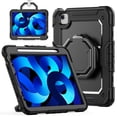 thumbnail image 1 of for iPad Air 5th/4th Generation 10.9 inch 2022/2020 Case, 360 Rotating Shockproof Cover with Stand, Handle, Shoulder Strap, Black, 1 of 7