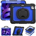 thumbnail image 1 of For iPad Air 5th/4th Generation 10.9 Inch 2022/2020 Case, 360 Rotating Shockproof Cover with Stand, Handle, Shoulder Strap, Dark Blue Panel, 1 of 7