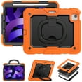 thumbnail image 1 of For iPad Air 5th/4th Generation 10.9 Inch 2022/2020 Case, 360 Rotating Shockproof Cover with Stand, Handle, Shoulder Strap, Orange, 1 of 7
