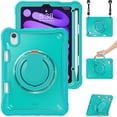 thumbnail image 1 of XYX For iPad Mini 7th/6th Gen Case 8.3 inch 2024/2021, 360 Rotating Hand Grip, Shoulder Strap, Heavy Duty Drop Protection, Blue, 1 of 7