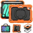 thumbnail image 1 of For iPad Mini 7th/6th Generation Case 8.3 inch 2024/2021, 360 Rotating Shockproof Cover with Stand, Handle, Shoulder Strap, Orange, 1 of 7