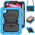 thumbnail image 1 of For iPad Mini 7th/6th Generation Case 8.3 inch 2024/2021, 360 Rotating Shockproof Cover with Stand, Screen Protector, Shoulder Strap, Sky Blue, 1 of 7