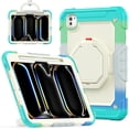 thumbnail image 1 of for iPad Pro 11 inch Case (M4 2024/M5 2025), 360 Rotating Shockproof Cover with Stand, Handle, Shoulder Strap, Rainbow Blue, 1 of 7