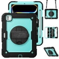 thumbnail image 1 of For iPad Pro 11 inch Case 2024 (M4), 360 Rotating Shockproof Cover with Stand, Screen Protector, Shoulder Strap, Sky Blue PC, 1 of 7