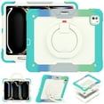 thumbnail image 1 of for iPad Pro 13 inch Case (M4 2024/M5 2025), 360 Rotating Shockproof Cover with Stand, Handle, Shoulder Strap, Rainbow Blue, 1 of 7