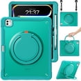 thumbnail image 1 of XYX For iPad Pro 13 inch Case (2025 M5/2024 M4), 360 Rotating Hand Grip, Shoulder Strap, Heavy Duty Drop Protection, Blue, 1 of 7