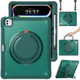 thumbnail image 1 of XYX For iPad Pro 13 inch Case (2025 M5/2024 M4), 360 Rotating Hand Grip, Shoulder Strap, Heavy Duty Drop Protection, Green, 1 of 7