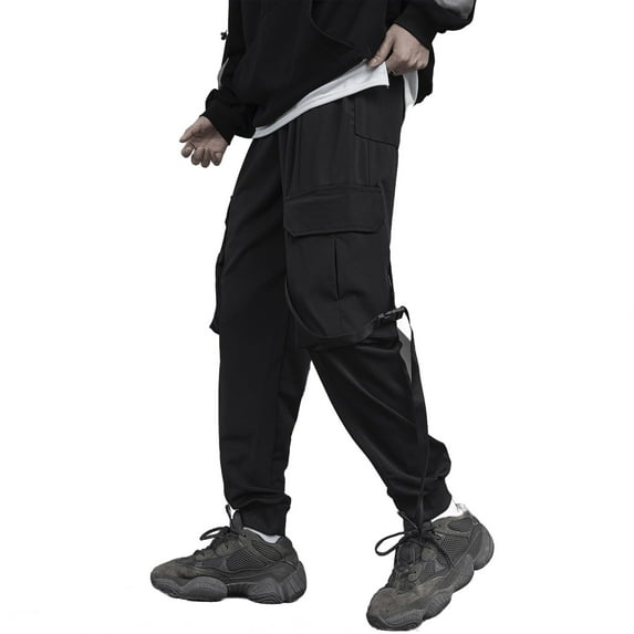 XYXIONGMAO Streetwear Techwear Hip Hop Harem Pants for Men Sports Casual Loose Overalls Multi-Pocket Hip-hop Trousers