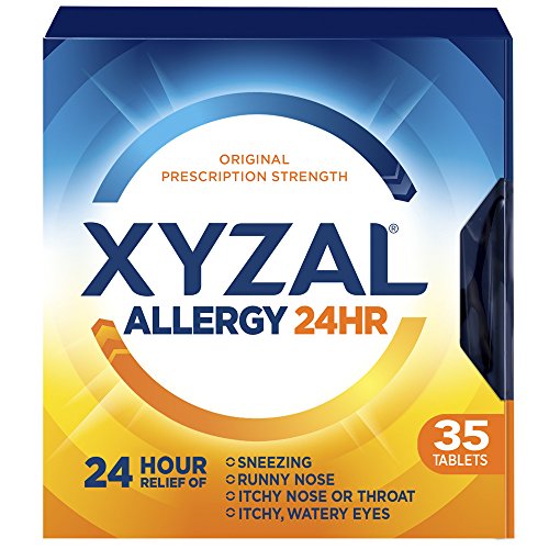 XYZAL ALLERGY 24hr Antihistamine 5mg Allergy Sneezing 35 Tablets Each