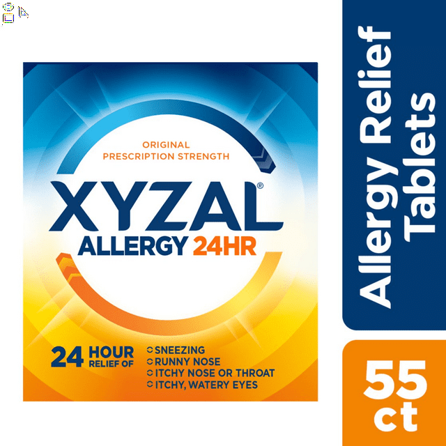 XYZAL Adult Allergy 24HR (55 Ct), Allergy Relief Tablets For sneezing
