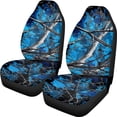 thumbnail image 1 of XYZCANDO 2 Pack Car Seat Covers for Front Seat Car Front Seat Covers Removable Breathable, Auto Vehicle SUV Automotive Accessories, Blue Camo Tree Pattern, 1 of 9