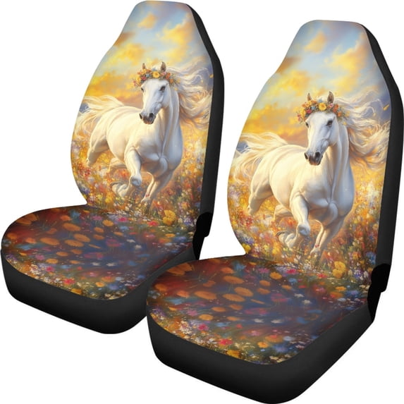 XYZCANDO 2 Pack Car Seat Covers for Front Seat Car Front Seat Covers Waterproof Stretchy, Truck Auto Van Automobile Interior Decor Accessories