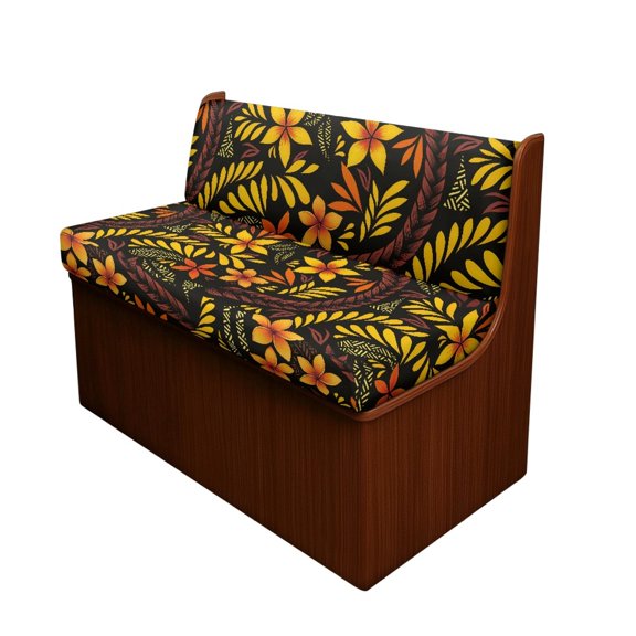 XYZCANDO 2-Piece Tropical Floral RV Sofa Seat Covers - Stretch Washable Camper Dinette Cushion Slipcover Furniture Protector