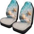 thumbnail image 1 of XYZCANDO 2 pcs Car Seat Cover for Car Decor Car Seat Covers Waterproof Washable, Truck SUV Van Car Front Seat Covers, Beach Shell Starfish, 1 of 10