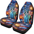thumbnail image 1 of XYZCANDO 4Th Of July Front Car Seat Covers featuring Statue of Liberty Design - Perfect Patriotic Vehicle Interior Decor, 1 of 10