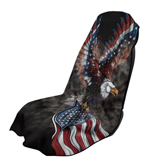 XYZCANDO American Eagle Pride Car Seat Towel Cover, Washable Versatile Car Seat Towel Non-Slip Breathable for Trucks Vans Cars