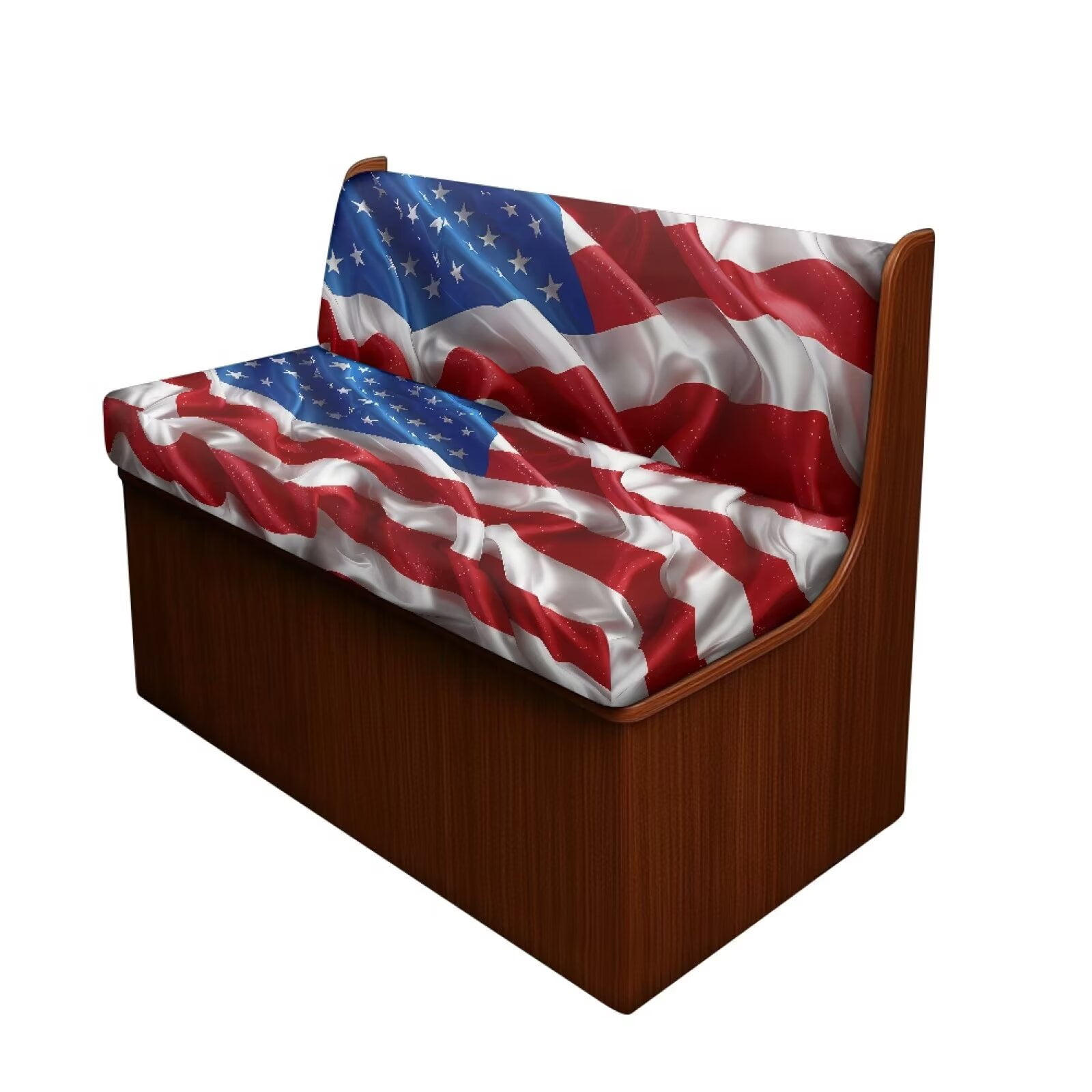 XYZCANDO American Flag RV Dinette Cushion Covers Camper Decor Stretchable Slip Covers for Loveseat Universal Bench Cushion Washable Sofa Covers for 2 Cushion Couch Camper Must Haves Red