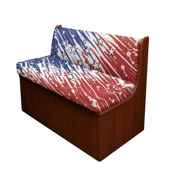 XYZCANDO American Flag Star 2-Piece RV Sofa Cover - Stretch Washable Camper Furniture Protector - Patriotic Travel Trailer Accessory