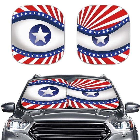 XYZCANDO Art Eyes Stars Block UV Rays Window Shades For Car for Sedan Cars UV Block Protector Car Windshield Sun Shade