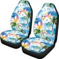 thumbnail image 1 of XYZCANDO Automotive Interior Protection Car Seat Covers Sedan Van SUV, Soft Stretchy Front Seat Cover 2 Pack Stretchy Cloth Tropical Beach, 1 of 10