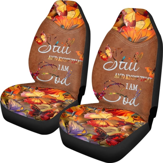 XYZCANDO Automotive Seat Cushion Covers Polyester Car Accessories Car Seat Covers Non-Slip Lightweight Truck Sedan, Butterfly Pattern Design