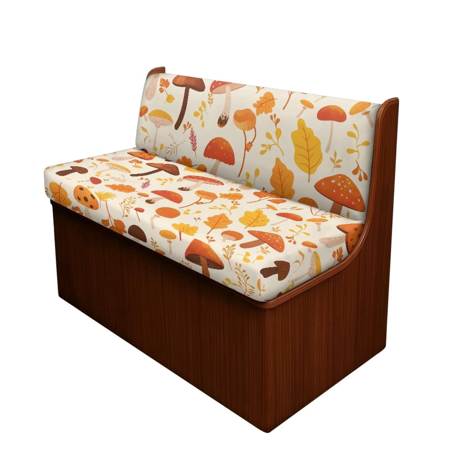 XYZCANDO Autumn Mushroom Leaf RV Dinette Cushion Covers Universal RV Accessories Outdoor Travel Use Bench Cushion Stretchable Couch Cover 2 Cushion Sofa Washable Sofa Cover Gifts for Friend