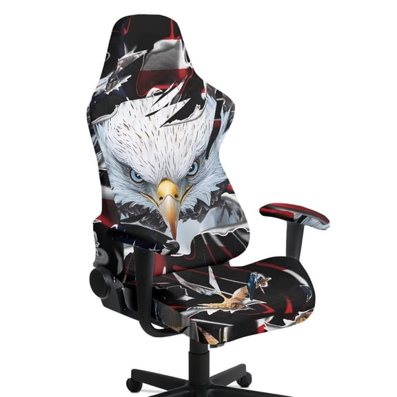 XYZCANDO Bald Eagle Gaming Chair Cover Stretchy Stretchable Elastic Gaming Chair Protective Cover from Cats Personalization Chair Protector Suitable for Most Game Chairs