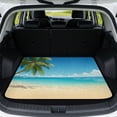thumbnail image 1 of XYZCANDO Beach Printed Car Trunk Mat 29" x 39", All-Weather Waterproof Cargo Liner with Non-Slip Backing, Easy-Clean Stitched Edge Protector for SUVs, Sedans and Trucks, 1 of 7