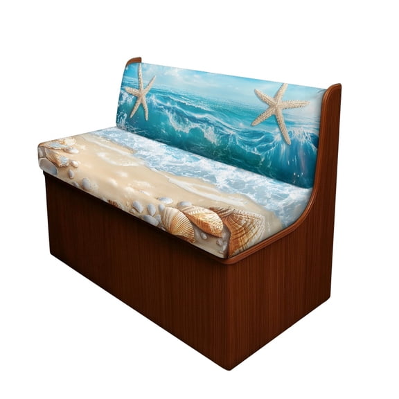 XYZCANDO Beach Seashell Starfish Print Camper Cushion Covers Soft, for RV Car Bench Suitable for Booth Seats Camper Cushions