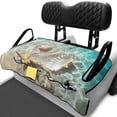 thumbnail image 1 of XYZCANDO Beach Starfish Seashell Golf Cart Seat Cover with 4 Pockets - Universal Non-slip Washable Terry Cloth Cover for 2-Seat Golf Carts, 1 of 8