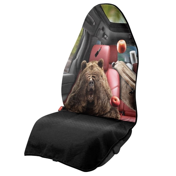 XYZCANDO Bear Apple Terry Cloth Car Seat Covers Waterproof Car Seat Towel Cover, Prevent Sweat Stains Machine Washable Premium Sweat Towel Fit for Trucks SUVs Cars