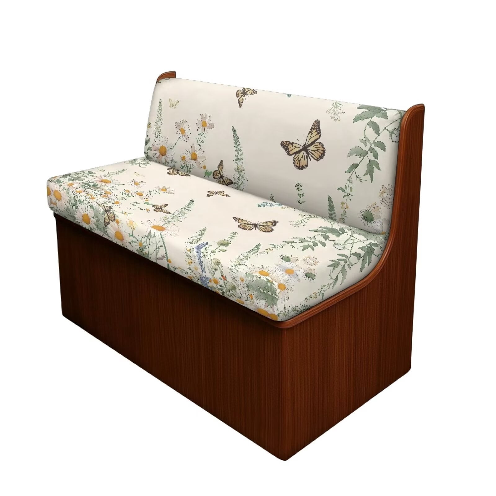 XYZCANDO Beautiful Butterfly Flower RV Dinette Cushions Leafy Daisy Pattern Universal RV Accessories Comfortable Couch Cushion Covers Loveseat Sofa Chair Cover Furniture Protector Stretchable