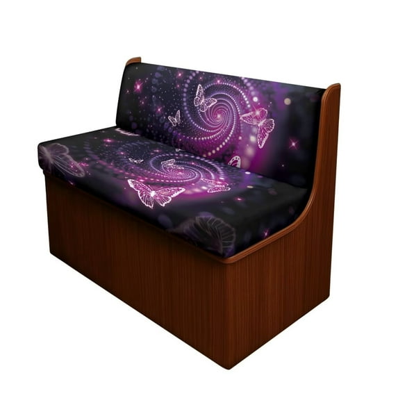 XYZCANDO Beautiful Butterfly RV Dinette Cushions Stylish Camper Decor Universal RV Dinette Cushion Covers for Women Bench Seat Cover Stretchable Cushion Covers for Couches Purple
