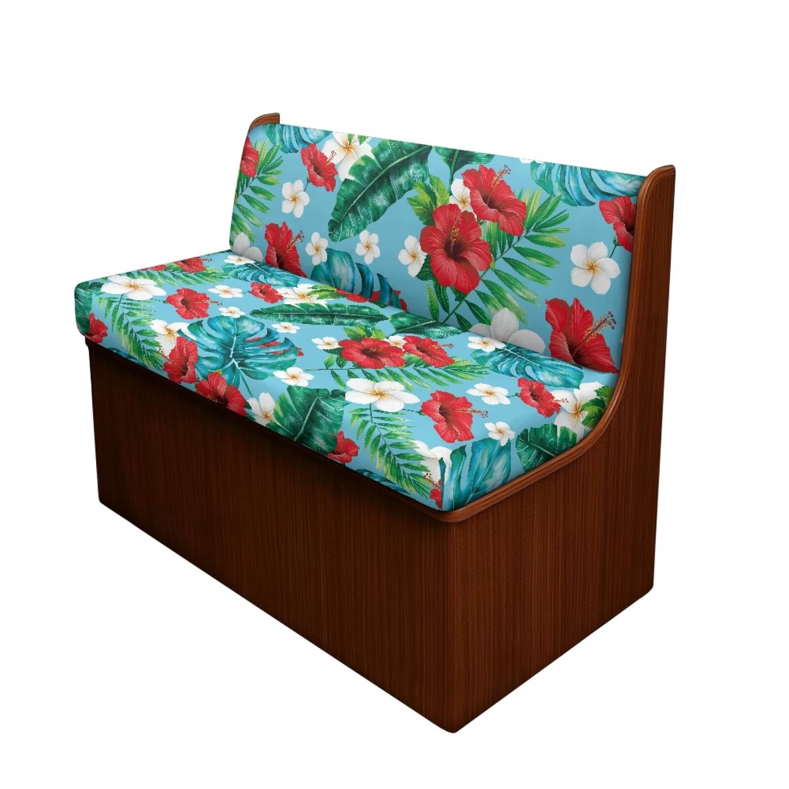 XYZCANDO Beautiful Floral Leaf Print RV Dinette Cushions Tropical Style Universal RV Accessories Comfortable Couch Cushion Covers Washable Loveseat Sofa Chair Cover Furniture Protector Stretchable