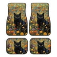 thumbnail image 1 of XYZCANDO Black Cat Retro Flower Print Car Floor Mats Full Sets 2 PCS Front & 2 PCS Rear Carpet Mats Car Rugs Automotive Accessories Auto Floor Protector Universal Fit SUVs Sedan Truck, 1 of 6