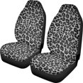 thumbnail image 1 of XYZCANDO Black Leopard Print Pattern Car Seat Covers Front Seats for Woman Soft Front Seats Protector Premium Durable, for Truck Sedan SUV, 1 of 10